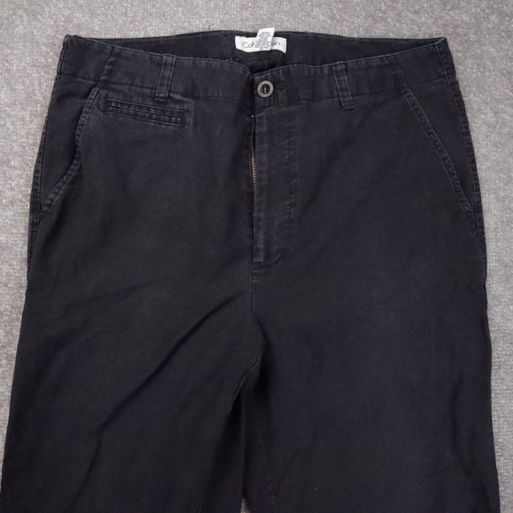 Calvin Klein Corduroy 34x30 Dark Wash Black Wide Leg Straight Leg Pants - Picture 8 of 12